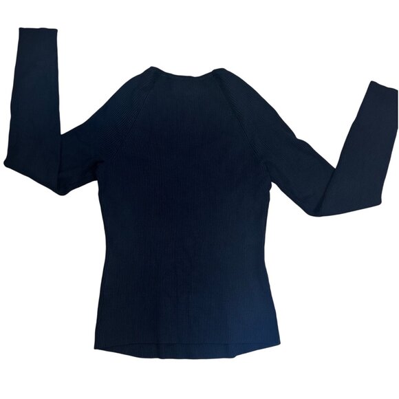 NWT Nina Parker Plus Ribbed Rayon Pullover Sweater Black Size 1X - Picture 2 of 4